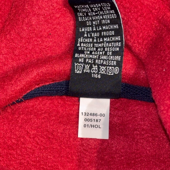 GAP Red Hoodie Youth XL/Women Small Soft Fleece Hoodie Pullover Retro Sweatshirt - Picture 9 of 14